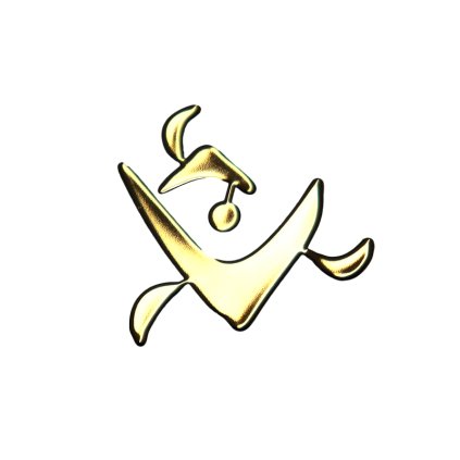 Symbol na orgonity samolepící zlatý KAL106 20mm 1ks