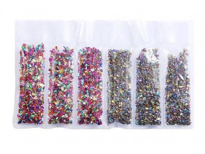 Skleněná drť barevný mix 6 barev 06 1028-31 25g