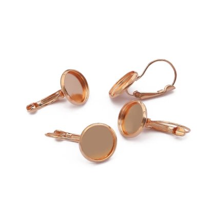 Lůžko na pryskyřici Náušnice 04RGD Rose gold 14mm 5 párů