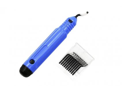 Odhrotovač výrobků z pryskyřice SET rukojeť + 10 nožů