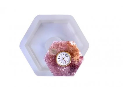 Silikonová forma Hodiny Hexagon XC0506-69 202mm