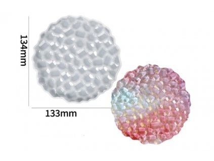 Silikonová forma na podtácek Krystaly 01 XC0506-28 134x133mm