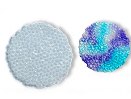 Silikonová forma na podtácek Krystaly 09 XC0506-32 128x127mm