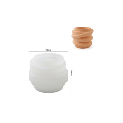 Silikonová forma Váza kroucená 765 78x64mm