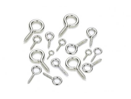 Očko s vrutem na šperky stříbrné  8499 4x10 mm 20ks