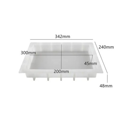 Silikonová forma 721-2 Dekorace Kvádr 342x240mm