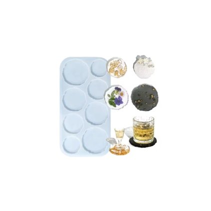Silikonová forma 519-4 Podtácek 8 Tvarů 335x170mm