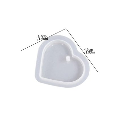 Silikonová forma na šperky 626-7E Srdce 43x49mm