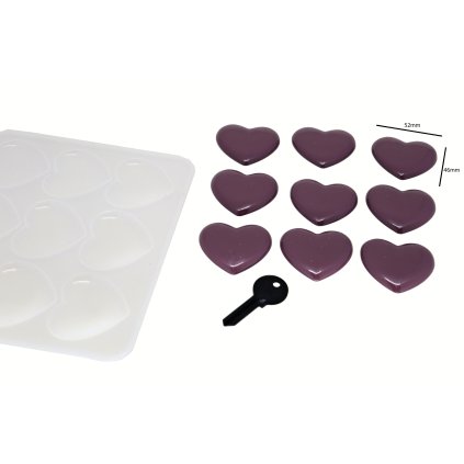 Silikónová forma na šperky 1210-25 Srdiečka 175x160mm