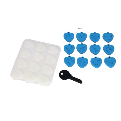 Silicone Mould 210818-18 Constellation Pendants Oval Heart Shape 105x90x5mm