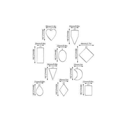 Lůžko na pryskyřici LP8956-S rámeček MIX Stříbrná 10ks