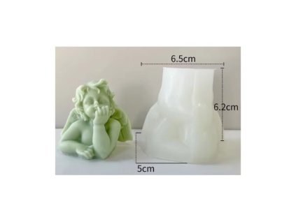 Silikonová forma na svíčky JAS569-4 Andílek 04 65x50mm
