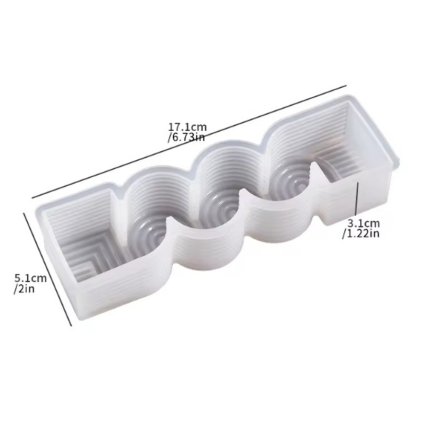 Silikonová forma na svíčky XC230811-7-1 Vlny 171x51mm