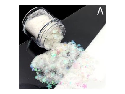 Glitr do pryskyřice XCPRC-65 Holografický Bílý MIX A 10ml