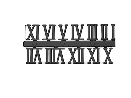 Číslice na hodiny 1210-58 Římské černé 22mm