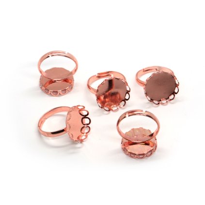 Lůžko na pryskyřici LPP180-CZ Prsten nastavitelný 18mm Red Gold 5ks