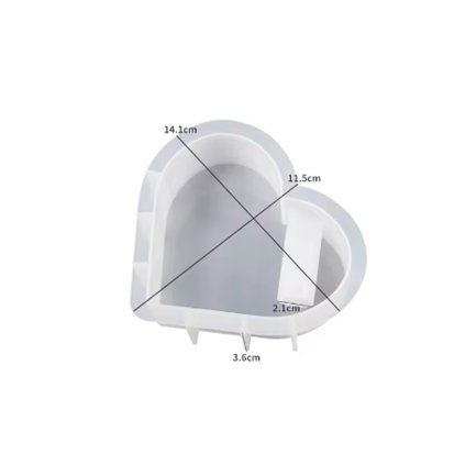 Silikonová forma XC326-9 Svícen Srdce 146x113mm