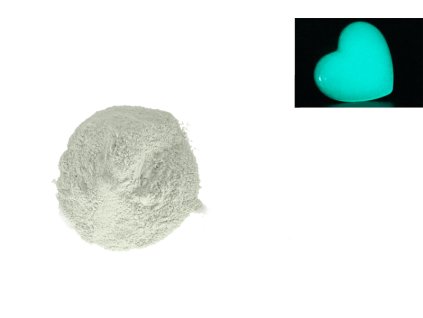 Svítící prášek bílý - modro zelená záře Olivíne OSB241 10g