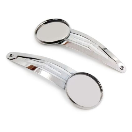 Lůžko na pryskyřici LS20 Spona do vlasů 20mm Silver 5ks