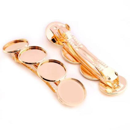 Lůžko na pryskyřici LS4x12 Spona do vlasů 12mm Cooper Gold 5ks