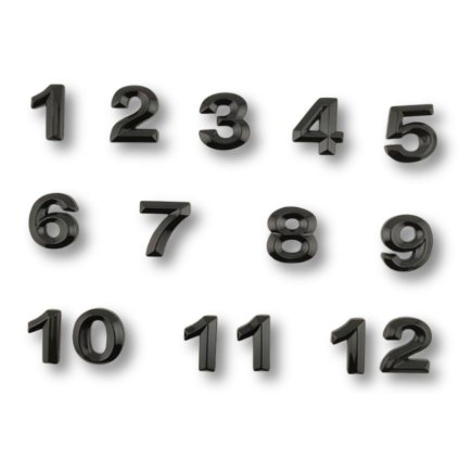 Číslice černé profilované samolepící 20mm