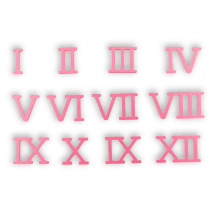 Plastová čísla římská růžová 30 mm Růženka 730