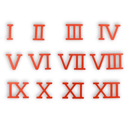 Plastová čísla římská červená 30 mm Čekanka 930