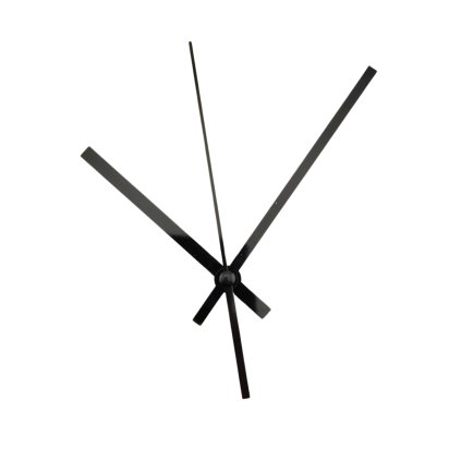 Hodinové ručičky Rovné hranaté s vteřinovkou černé 12090