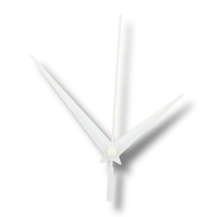 Hodinové ručičky Špičaté s vteřinovkou bílé 8460