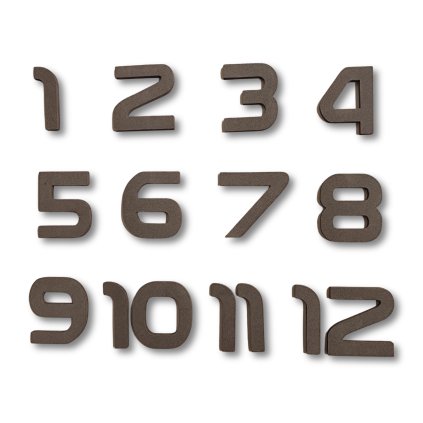 čísla pěnová černá 85mm