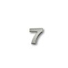 Silver self-adhesive smooth numbers 20mm