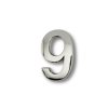 Silver self-adhesive numbers 50 mm