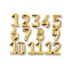 Gold self-adhesive profiled numbers 70 mm