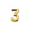 Gold self-adhesive profiled numbers 70 mm