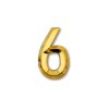 Gold self-adhesive profiled numbers 70 mm