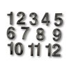 Black 70 mm profiled self-adhesive numbers