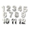 Silver adhesive numbers smooth 70 mm