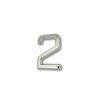 Silver square self-adhesive numbers 65 mm