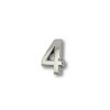 Silver self-adhesive smooth numbers 35 mm