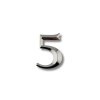 Silver self-adhesive profiled numbers 75 mm