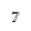 Silver self-adhesive profiled numbers 75 mm