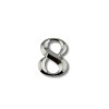 Silver self-adhesive profiled numbers 75 mm