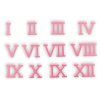 Plastová čísla římská růžová 30 mm Růženka 730
