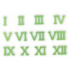 Plastová čísla římská zelená 30 mm Zafira 1030