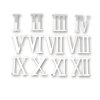 zahlen - kunststoff - verspiegelt - silber - römisch - selbstklebend 50mm