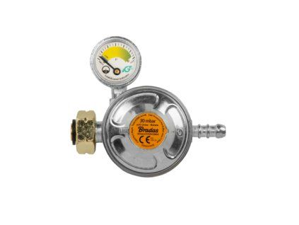Regulátor tlaku plynu 30mbar manometr 9mm