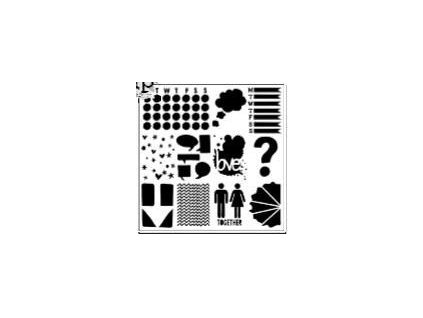 Šablona 6"x6" , Stencil Life Tidbits, mini