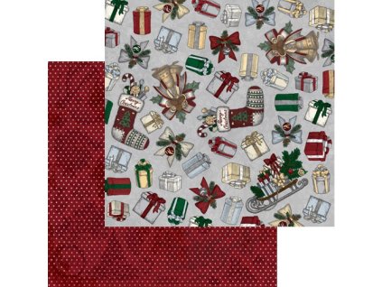 Oboustranný papír na scrapbook (1ks) Tis The Season Traditions