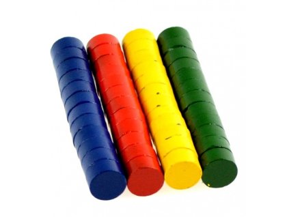 Magnety 10 mm - barevné - 48 ks - 171709
