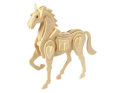 3D dřevěný model kůň